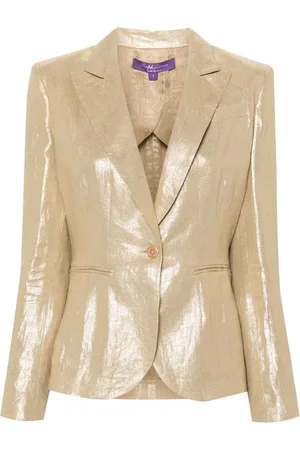 Alex Perry sequin-embellished peak-lapel blazer - Gold