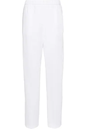 Fabiana Filippi Chambray pipe-trim tapered trousers