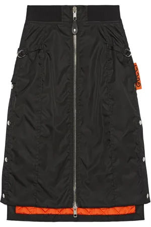 Gucci A-line zip-up midi skirt