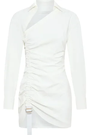 DION LEE Asymmetric gathered mini dress