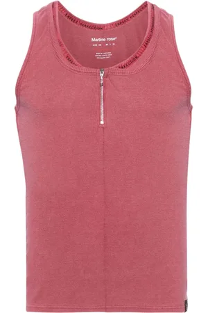 MARTINE ROSE Layered ribbed tank top