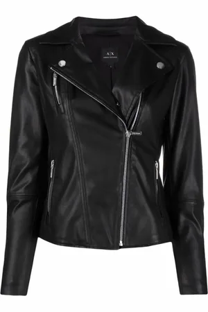 Armani Exchange Faux leather biker jacket