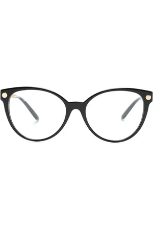 VERSACE Greca-arm butterfly-frame glasses