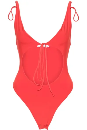 ALEKSANDRE AKHALKATSISHVILI Cut-out tie-fastening bodysuit
