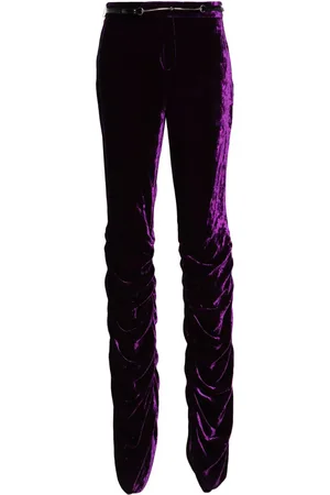 Gucci Low-rise slim-fit velvet trousers