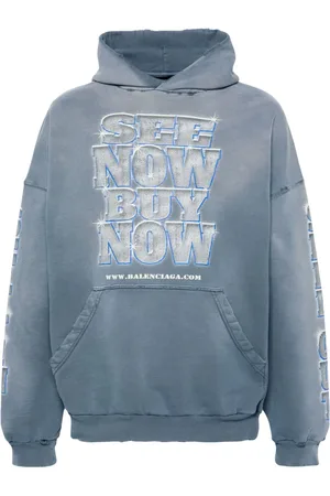 Balenciaga Slogan-print cotton hoodie