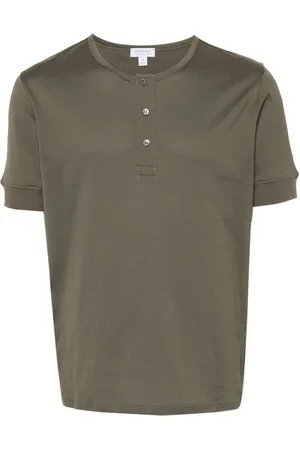 Sunspel Henley cotton T-shirt