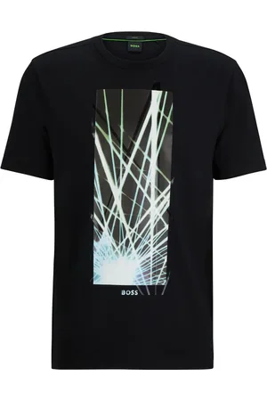 HUGO BOSS Graphic-print stretch-cotton T-shirt