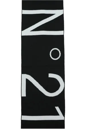 Nº21 Logo-intarsia scarf