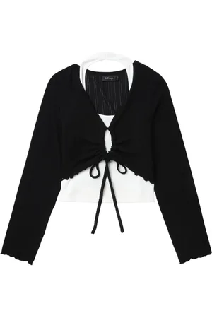 tout a coup Layered long-sleeved crop top