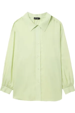 tout a coup Ruched-detail button-up shirt