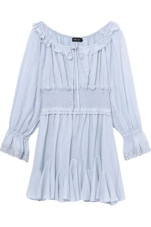 tout a coup Lace-trim pleated minidress