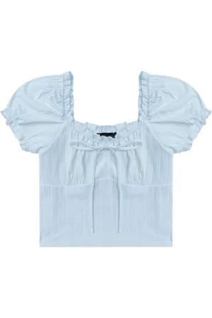 tout a coup Puff-sleeves ruffle-trim blouse