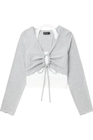 tout a coup Tie-fastening layered T-shirt