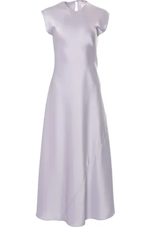 Carolina Herrera Cap-sleeve satin dress