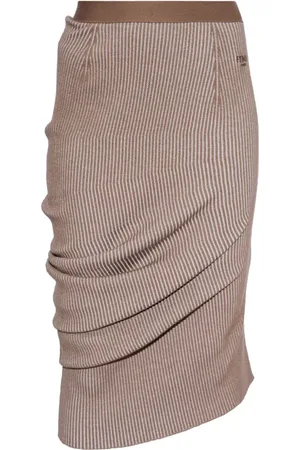 Fendi Rib-knit wool pencil skirt