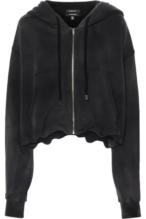 R13 Balloon zip-up cotton hoodie