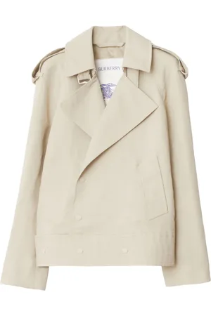 Burberry Off-centre canvas trench jacket