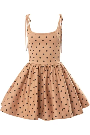 Carolina Herrera Polka-dot bow-strap minidress