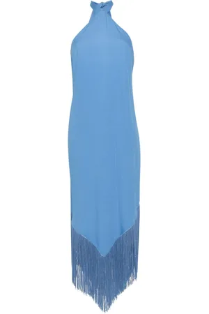 ‎Taller Marmo‎ Halterneck fringed maxi dress