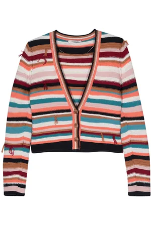 Dorothee Schumacher Distressed-finish striped cardigan