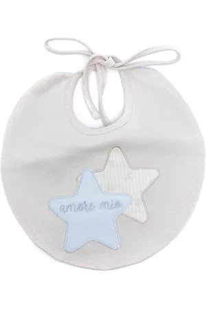 LA STUPENDERIA Slogan-embroidered cotton bib
