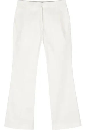 Jil Sander Mid-rise flared gabardine trousers