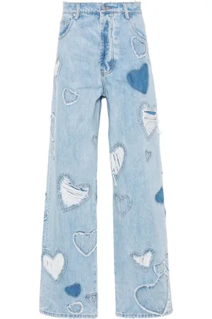 Nahmias Patchwork wide-leg jeans