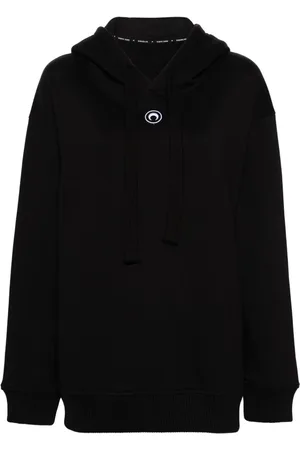 Marine Serre Moon-embroidered organic cotton hoodie