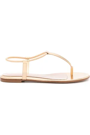 Gianvito Rossi Metallic thong-strap sandals