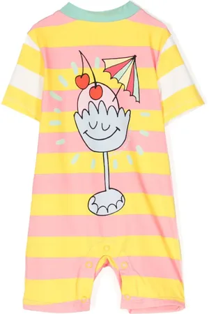 Stella McCartney Graphic-print striped swimsuit