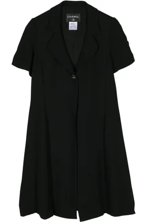 CHANEL 2000s short-sleeved A-line coat