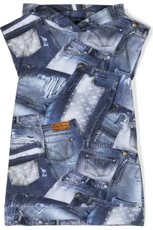 Chiara Ferragni Patchwork-print hooded dress