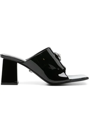 VERSACE Medusa plaque 70mm leather mules