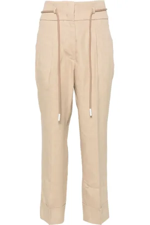 PESERICO SIGN Pleat-detail cropped trousers