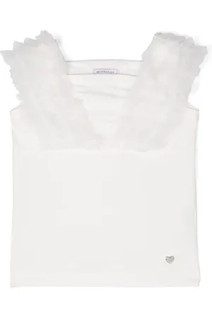 MONNALISA Ruffle-detail top