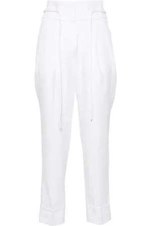 PESERICO SIGN Pleat-detail cropped trousers