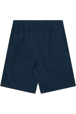 A Bathing Ape Moonface logo-patch shorts