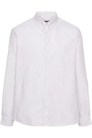 A.P.C. Embroidered-logo striped shirt