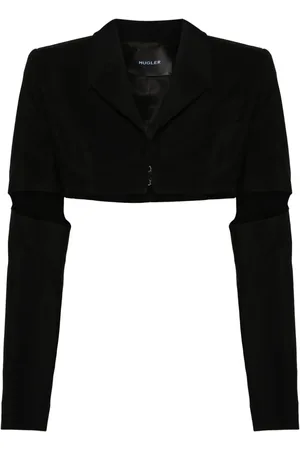 MUGLER Cut-out cropped jacket