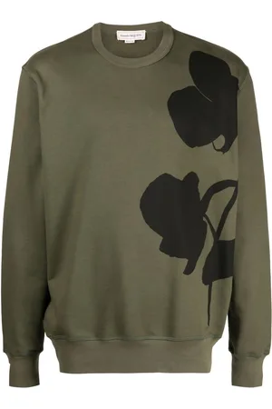 Alexander McQueen Orchid-print cotton sweatshirt