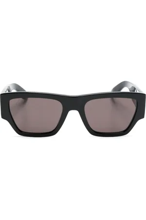 Alexander McQueen Angled rectangle-frame sunglasses