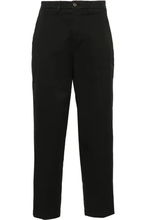 BRIGLIA Cotton tapered-leg trousers