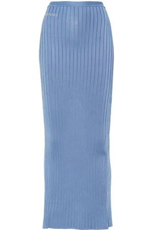 Marni Jacquard-logo ribbed maxi skirt