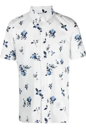 Thom Browne Floral-print cotton shirt