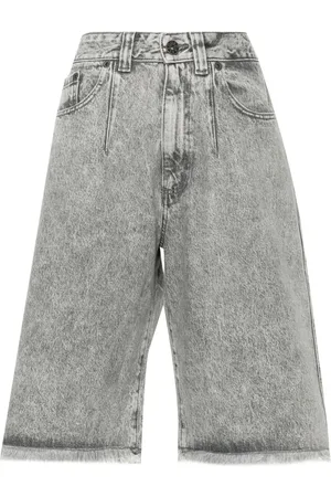 Vaquera Lace-up detail denim shorts