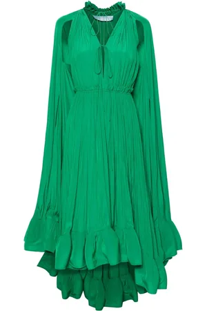 Lanvin Cape-design ruffled dress