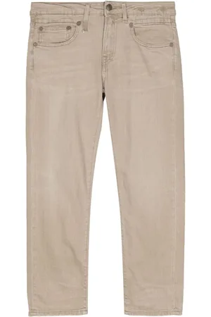R13 Distressed-effect low-rise jeans