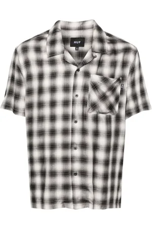 Huf Checked camp-collar shirt