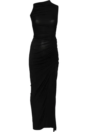 Rick Owens Mock-neck ruched maxi dress